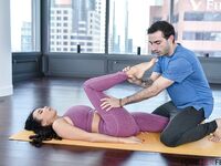 Anissa Kate has her feet sucked by Jake Adams and gets fucked on Yoga mat